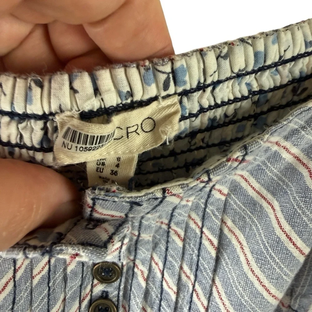 Anthropologie Pilcro Jenna Scoop Neck Drop-Waist Patchwork Dress Boho Size. 4 - Picture 8 of 10